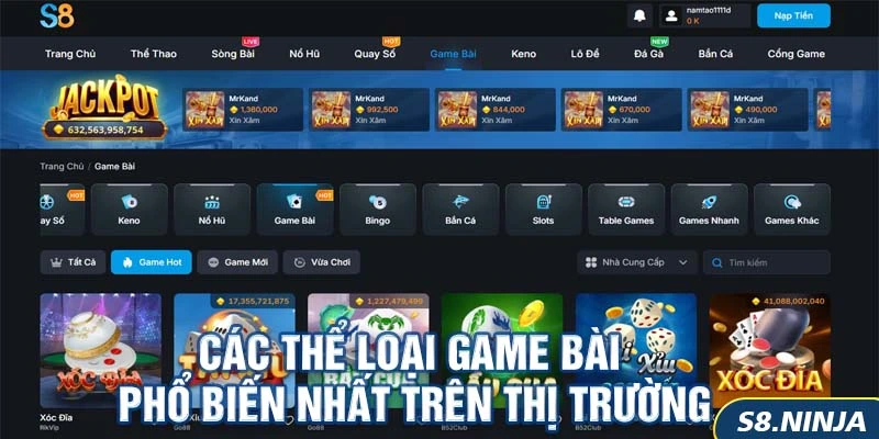 Các Thể Loại Game Bài Phổ Biến Nhất Trên Thị Trường