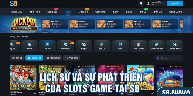 Lịch sử và sự phát triển của slots game tại s8